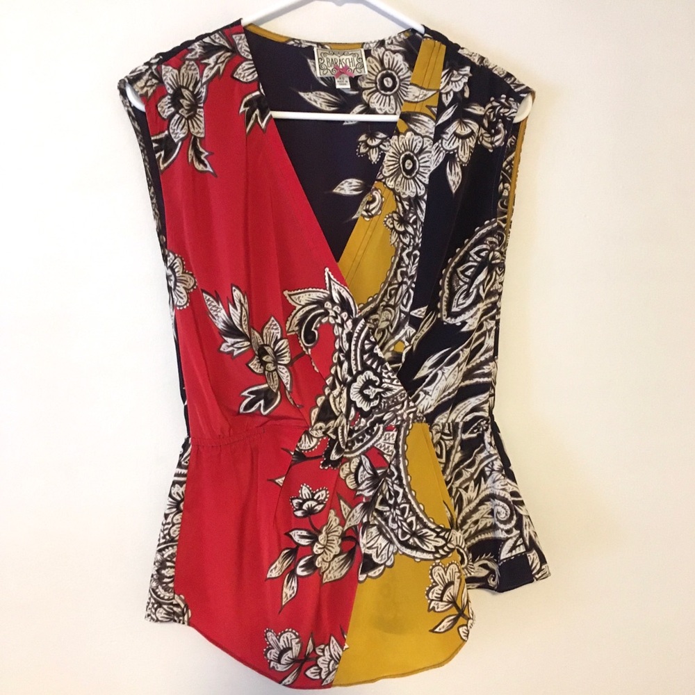 💕Anthropologie Baraschi Sleeveless Floral Blouse